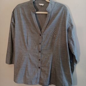 Harve‎ Benard grey button down sz 1X